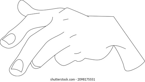 isolated hands icon on white background sketch