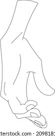 isolated hands icon on white background sketch