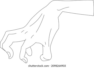 isolated hands icon on white background sketch vector illustration