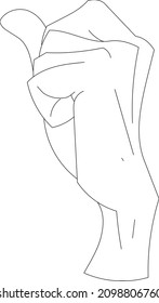 isolated hands icon on white background sketch