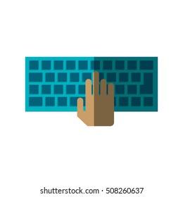 Isolated hands over keyboard device design
