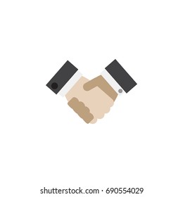 Isolated Handshake Flat Icon. Partnership Vector Element Can Be Used For Handshake, Partnership, Greeting Design Concept.