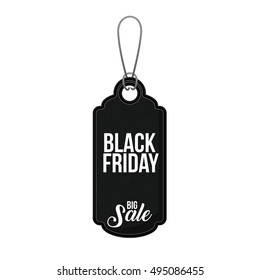 Isolated hanging tag of black friday design