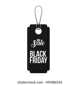 Isolated hanging tag of black friday design