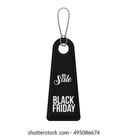Isolated hanging tag of black friday design