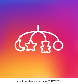 Isolated Hangings Outline Symbol On Clean Background. Vector Toys Element In Trendy Style.