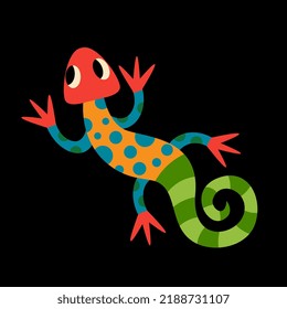 Isolated happy alebrije cartoon of an iguana Vector illustration
