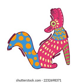 Isolated happy alebrije cartoon Vector