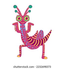 Isolated happy alebrije cartoon Vector