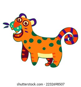 Vector de dibujos animados aislados y felices de alebrije