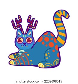 Isolated happy alebrije cartoon Vector