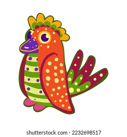 Vector de dibujos animados aislados y felices de alebrije