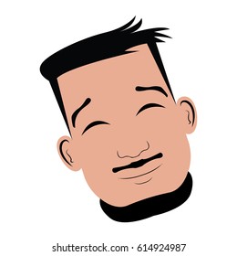 Isolated happy avatar of a man, Vector illustration