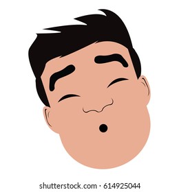 Isolated happy avatar of a man, Vector illustration