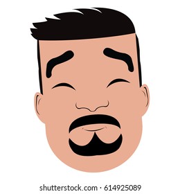 Isolated happy avatar of a man, Vector illustration