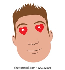 Isolated happy avatar of a man, Vector illustration