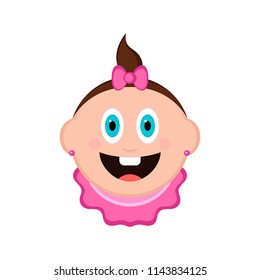 Isolated happy baby