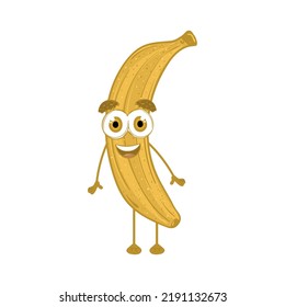 Isolated happy banana cartoon kawaii Vector