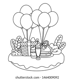 Isolated happy birthday surprise design