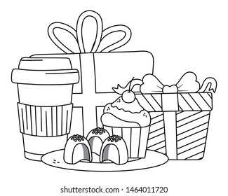 Isolated happy birthday surprise design