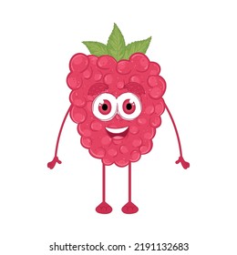 Isolated Happy Blueberry Cartoon Kawaii Vector