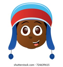 Isolated happy boy avatar on a white background, vector illustration