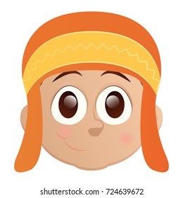 Isolated happy boy avatar on a white background, vector illustration