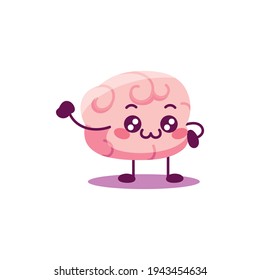 Isolated happy brain cartoon - Vector illustration design