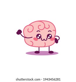 Isolated happy brain cartoon - Vector illustration design