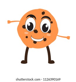 Isolated happy cookie emote