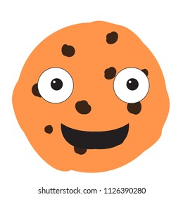 Isolated happy cookie emote