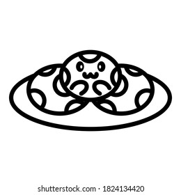 Isolated happy cookies cartoon. Christmas icon - Vector