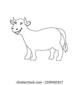 Isolated happy cow nativity character Vector illustration