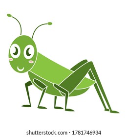 Isolated happy cricket cartoon. Cute insect - Vector illustration