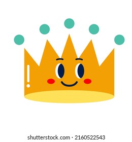 Isolated happy crown emote icon Vector illustration