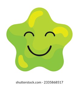 Isolated happy cute star shape emoji Vector