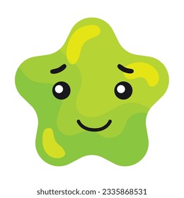 Isolated happy cute star shape emoji Vector