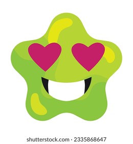Isolated happy cute star shape emoji Vector