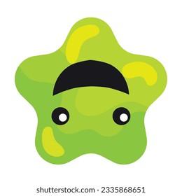 Isolated happy cute star shape emoji Vector