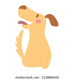 Isolated happy dog Domestic animal Vector