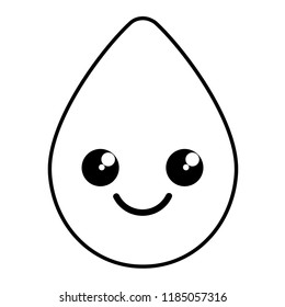 Isolated happy drop of water icon. Vector illustration design