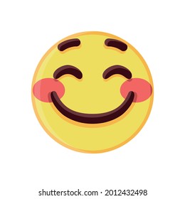 ISolated happy emoji face icon Vector illustration