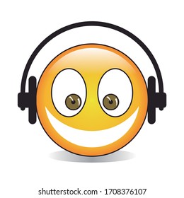 Emoji feliz aislado con vector de bolsillo