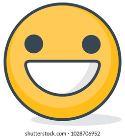 Isolated happy emoticon