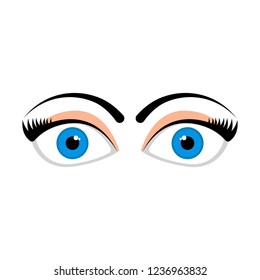 Isolated happy eyes image. Vector illustration design