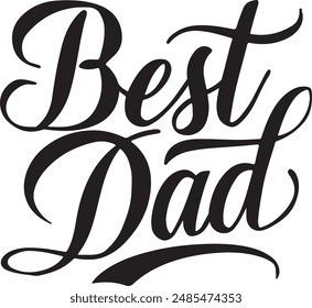 Isolated Happy fathers day quotes on the white background. Dad congratulation label, badge vector collection. Mustache, hat, stars elements for your design