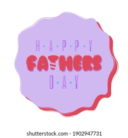 Isolated happy fathers day violet icon- Vector