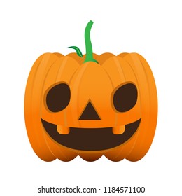 Isolated happy halloween pumpkin