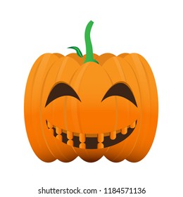 Isolated happy halloween pumpkin