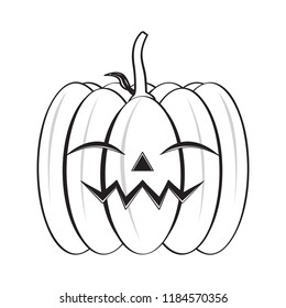 Isolated happy halloween pumpkin icon